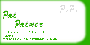 pal palmer business card